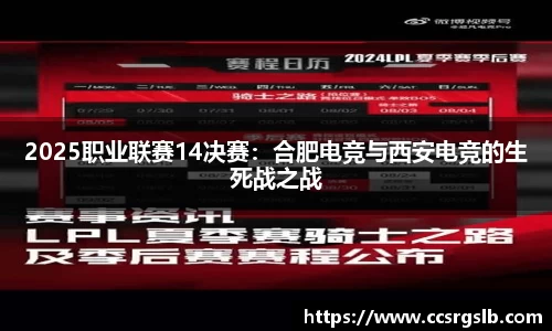 2025职业联赛14决赛：合肥电竞与西安电竞的生死战之战